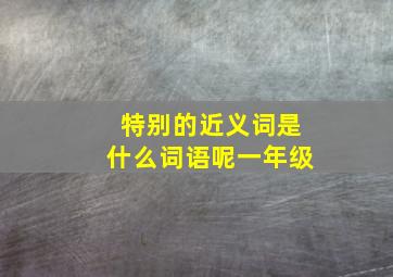 特别的近义词是什么词语呢一年级