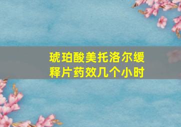 琥珀酸美托洛尔缓释片药效几个小时