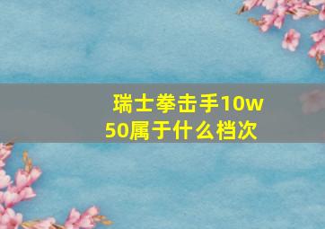 瑞士拳击手10w50属于什么档次