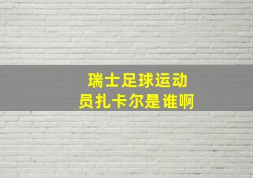 瑞士足球运动员扎卡尔是谁啊