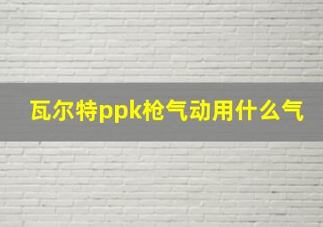 瓦尔特ppk枪气动用什么气