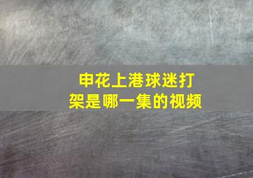 申花上港球迷打架是哪一集的视频