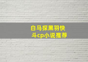 白马探黑羽快斗cp小说推荐