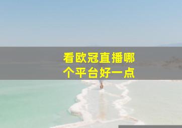 看欧冠直播哪个平台好一点