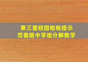 第三套校园啦啦操示范套路中学组分解教学