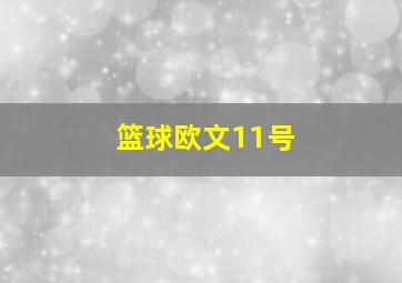 篮球欧文11号