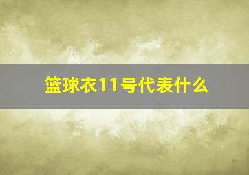 篮球衣11号代表什么