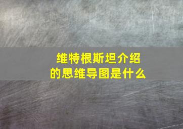 维特根斯坦介绍的思维导图是什么