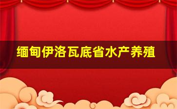 缅甸伊洛瓦底省水产养殖