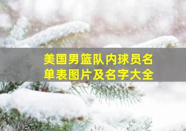 美国男篮队内球员名单表图片及名字大全