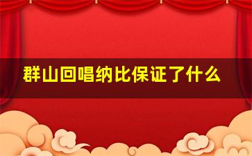 群山回唱纳比保证了什么