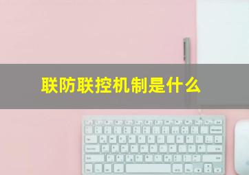 联防联控机制是什么