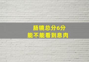 肠镜总分6分能不能看到息肉