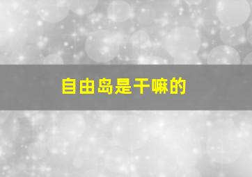 自由岛是干嘛的