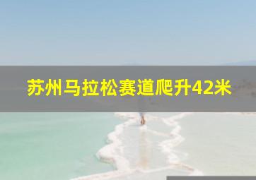 苏州马拉松赛道爬升42米