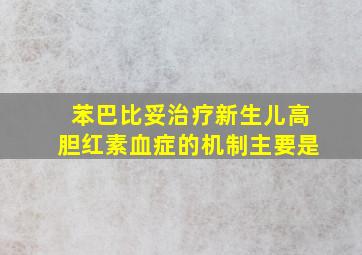 苯巴比妥治疗新生儿高胆红素血症的机制主要是