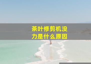 茶叶修剪机没力是什么原因