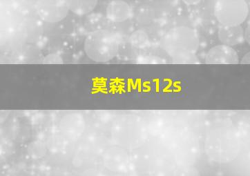 莫森Ms12s