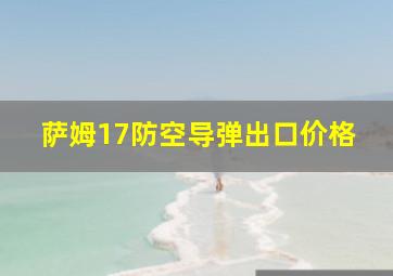 萨姆17防空导弹出口价格