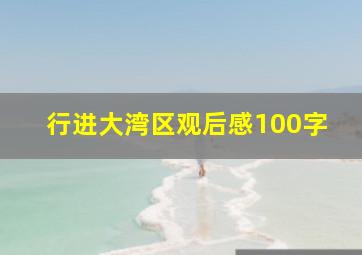 行进大湾区观后感100字