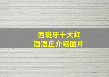 西班牙十大红酒酒庄介绍图片