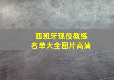 西班牙现役教练名单大全图片高清