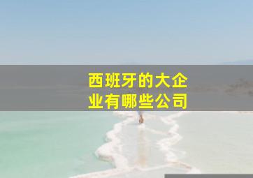 西班牙的大企业有哪些公司