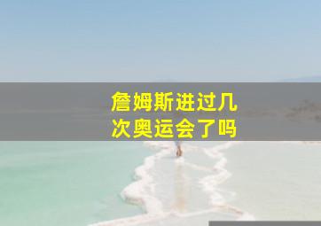 詹姆斯进过几次奥运会了吗