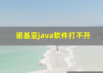 诺基亚java软件打不开