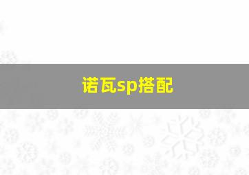 诺瓦sp搭配