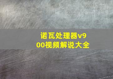 诺瓦处理器v900视频解说大全