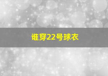 谁穿22号球衣