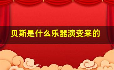 贝斯是什么乐器演变来的