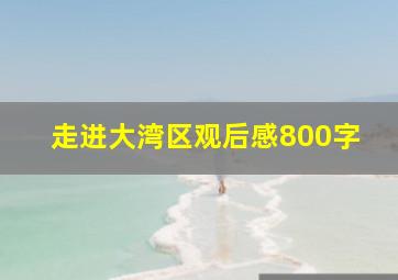 走进大湾区观后感800字