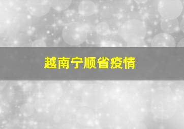 越南宁顺省疫情