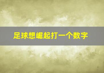 足球想崛起打一个数字