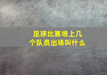 足球比赛场上几个队员出场叫什么