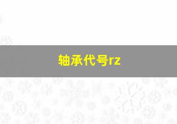 轴承代号rz