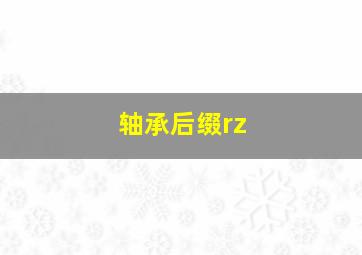 轴承后缀rz