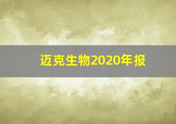 迈克生物2020年报