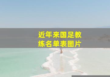 近年来国足教练名单表图片