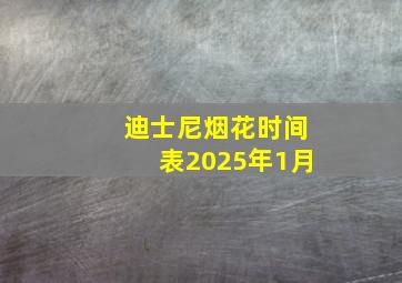 迪士尼烟花时间表2025年1月