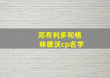 邓布利多和格林德沃cp名字