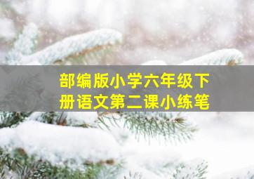 部编版小学六年级下册语文第二课小练笔