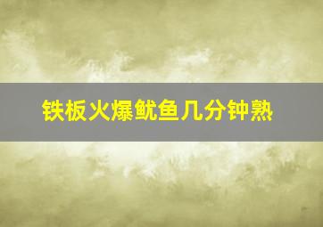 铁板火爆鱿鱼几分钟熟