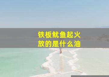 铁板鱿鱼起火放的是什么油