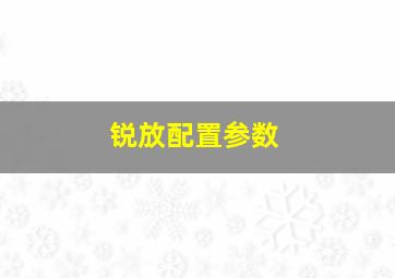 锐放配置参数