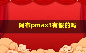 阿布pmax3有假的吗