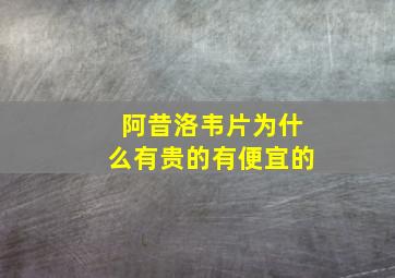 阿昔洛韦片为什么有贵的有便宜的