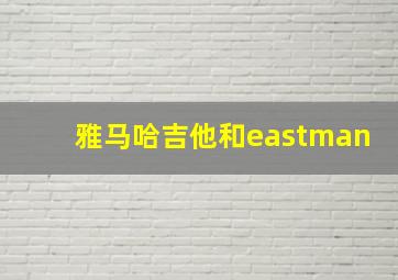 雅马哈吉他和eastman